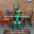 2016 antique metal chair with wood seat /general use restaurant furniture